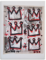 untitled (acrylic & collage on newsprint)